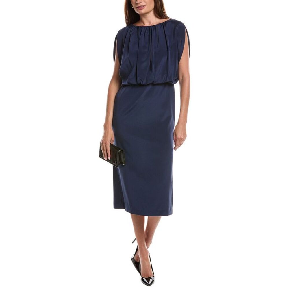 Lafayette 148 New York Womens Silk-Blend Blouson Dress